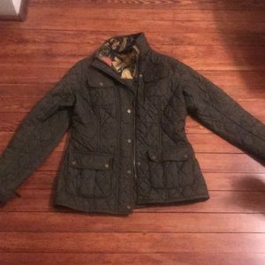 EUC Quilted Barbour Jacket Olive Green Size US 6